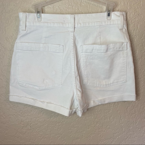 Madewell High Rise Denim Boyshorts in Tile White Size 28 - Picture 5 of 8